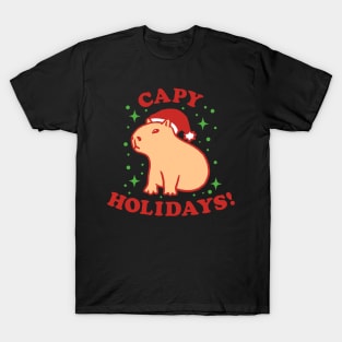 Capybara Christmas Capy Holidays T-Shirt